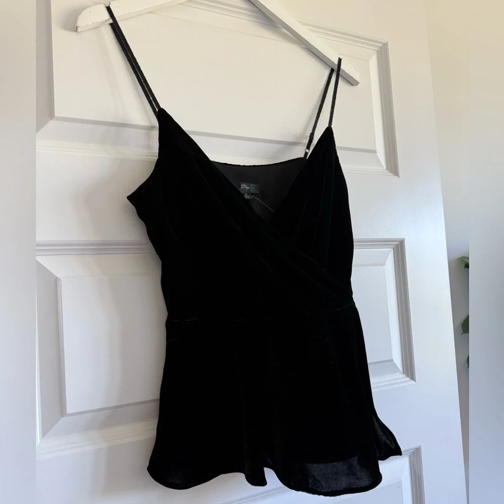 NWT J. Crew Black Velvet Tank - Picture 3 of 10